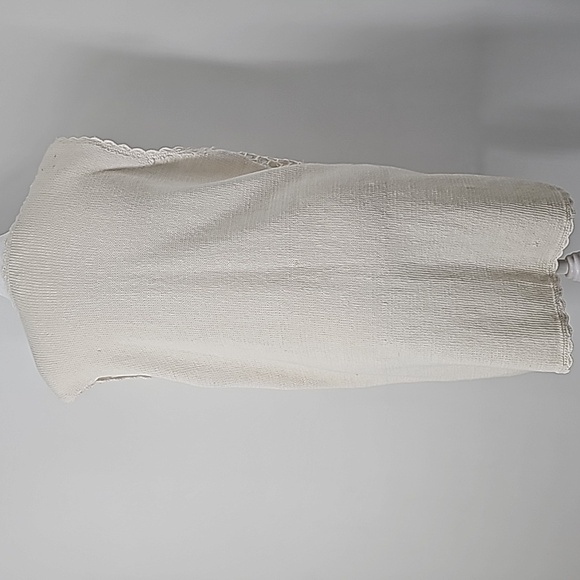 SMW Boho Crochet Cutout Open Knit High Low Sweater Vest w Solid Back - Picture 10 of 11